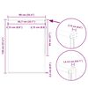 vidaXL Verdunkelungsrollo Hellgrau 90x130 cm Stoffbreite 85,7 cm