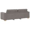 vidaXL Sofa 3 pcs Taupe Leinenmischgewebe