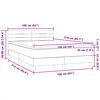 vidaXL Boxspringbett mit Matratze & LED Dunkelgr&uuml;n 160x210 cm Samt