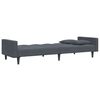 vidaXL Schlafsofa 2-Sitzer mit Fu&szlig;hocker Dunkelgrau Samt