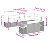 vidaXL Gartensofa-set mit Kissen 9 pcs Beige Poly Rattan