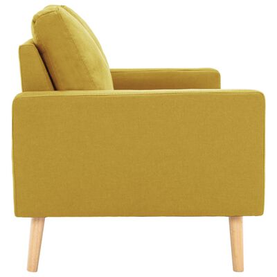 vidaXL 2-Sitzer-Sofa Gelb Stoff