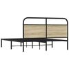 vidaXL Bettgestell ohne Matratze 150x200 cm Sonoma-Eiche Holzwerkstoff