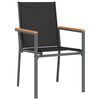 vidaXL Garten Essgruppe 5 pcs Schwarz Pulverbeschichteter Stahl