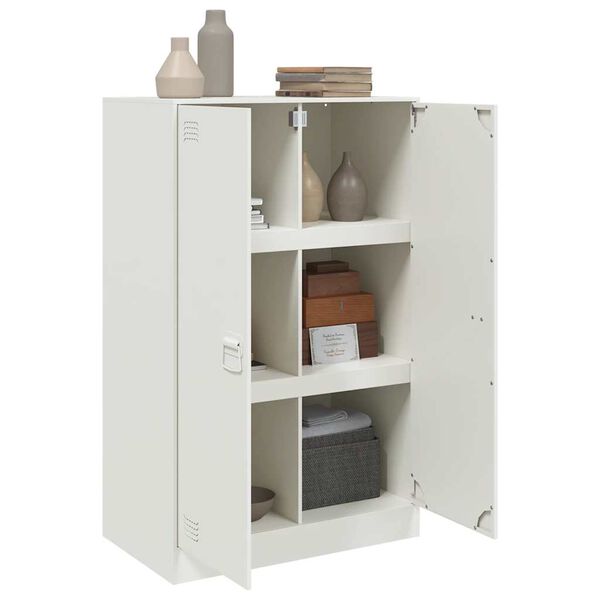 vidaXL Sideboard Wei&szlig; 67x39x107 cm Stahl