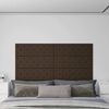 vidaXL Wandpaneele 12 Stk. Braun 90x30 cm Kunstleder 3,24 m&sup2;