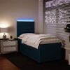vidaXL Boxspringbett mit Matratze Blau 90x190 cm Samt