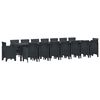 vidaXL Garten-Esszimmergarnitur mit Kissen 17 pcs Anthrazit PP