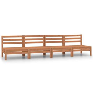 vidaXL 4-tlg. Garten-Lounge-Set Honigbraun Massivholz Kiefer