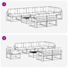 vidaXL Outdoor-Sofagarnitur mit Kissen 9 pcs Natur und Creme