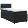 vidaXL Boxspringbett mit Matratze Schwarz 100 x 200 cm Samt