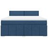 vidaXL Boxspringbett mit Matratze Blau 180x200 cm Stoff