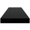 vidaXL Schweberegale 4 Stk. Hochglanz-Schwarz 80x23,5x3,8 cm MDF