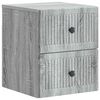 vidaXL Wandmontierter Nachttisch Graues Sonoma 33 x 34,5 x 40 cm