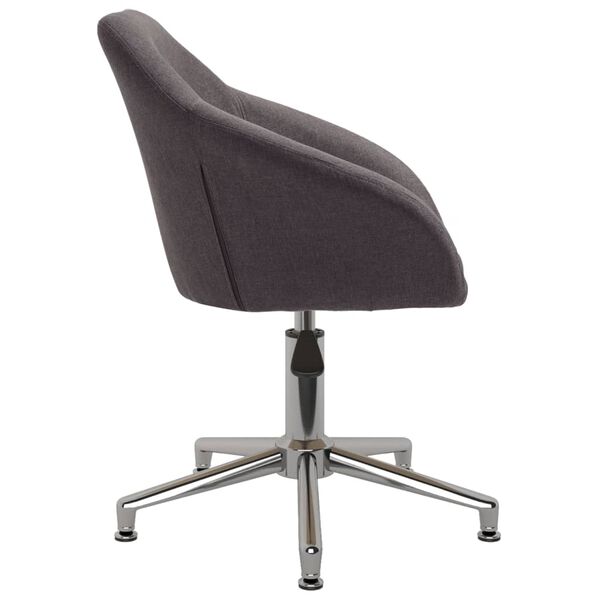 vidaXL Esszimmerst&uuml;hle 2 Stk. Drehbar Taupe Stoff