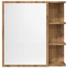 vidaXL Spiegelschrank Artisan-Eiche 62,5x20,5x64 cm Holzwerkstoff