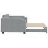 vidaXL Tagesbett Ausziehbar Hellgrau 100x200 cm Stoff