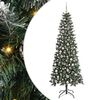vidaXL K&uuml;nstlicher Weihnachtsbaum Gr&uuml;n 210 cm PVC, Plastik und Stahl