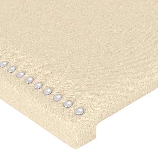 vidaXL Kopfteil Creme 180x5x118/128 cm Stoff