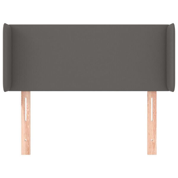 vidaXL Kopfteil mit Ohren Grau 103x16x78/88 cm Kunstleder