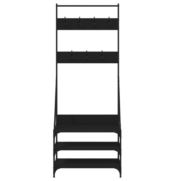 vidaXL Kleiderst&auml;nder mit Schuhablage Schwarz 70x40x184 cm