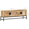 vidaXL TV-Schrank 140x30x50 cm Massivholz Mango