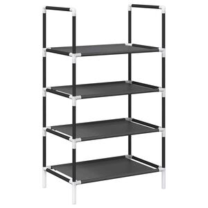 vidaXL Schuhregal 4 Ebenen Schwarz 44x28x77 cm Vliesstoff