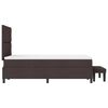 vidaXL Boxspringbett mit Matratze Dunkelbraun 120 x 200 cm Stoff