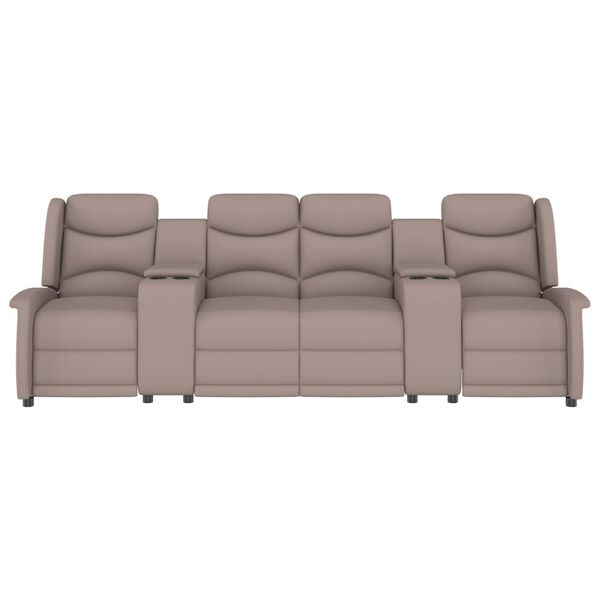 vidaXL 4-Sitzer Massagesessel mit Getränkehalter Taupe