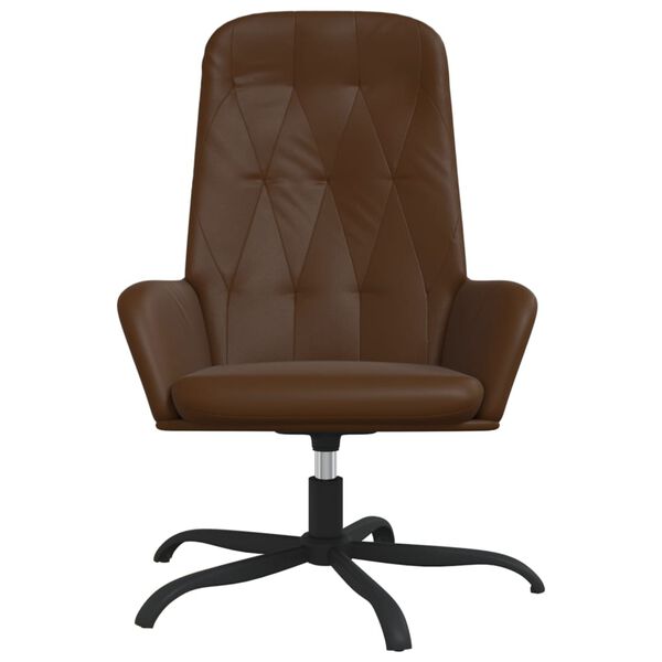 vidaXL Relaxsessel Braun Gl&auml;nzend Kunstleder