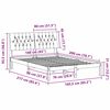 vidaXL Bettgestell mit gepolstertem Kopfteil Braun 160 x 200 cm