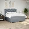 vidaXL Boxspringbett mit Matratze Hellgrau 180x200 cm Stoff