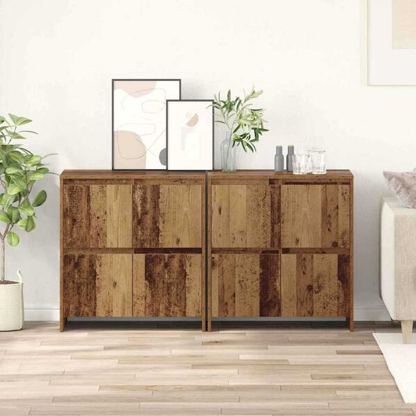 vidaXL Sideboards 2 pcs Altholz 70 x 41 x 75 cm Holzwerkstoff