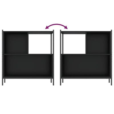 vidaXL Bücherregal Schwarz 72x28x77,5 cm Holzwerkstoff