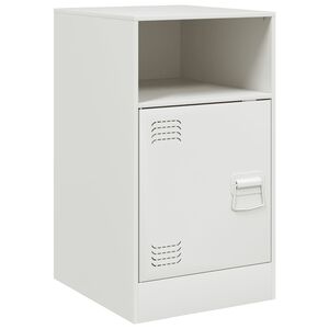 vidaXL Nachttisch Wei&szlig; 34,5x39x62 cm Stahl