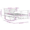 vidaXL Massivholzbett ohne Matratze Wei&szlig; 140x200 cm Kiefernholz
