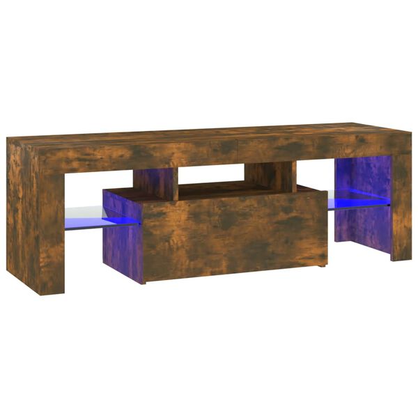 vidaXL TV-Schrank mit LED-Leuchten R&auml;uchereiche 120x35x40 cm