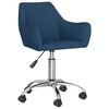 vidaXL Esszimmerst&uuml;hle 6 Stk. Drehbar Blau Stoff