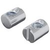 vidaXL M&ouml;belzylinder-Mutter 2 pcs Zink-beschichtet M6 x 13 mm Eisen