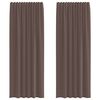vidaXL Voile Vorh&auml;nge mit Lasche 2 Stk. Braun