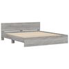 vidaXL Bettgestell mit Kopfteil Grau Sonoma 160x200 cm