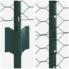 vidaXL Zaun mit Pfosten Gr&uuml;n 1,2 x 25 m Stahl