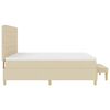 vidaXL Boxspringbett mit Matratze Creme 200 x 200 cm Stoff