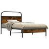 vidaXL Bettgestell ohne Matratze 90x190 cm R&auml;uchereiche Holzwerkstoff