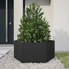 vidaXL Pflanzk&uuml;bel Schwarz Sechseckig 104x90x45 Stahl