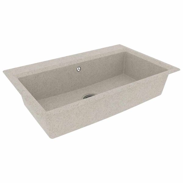 vidaXL K&uuml;chen-Sp&uuml;le Beige 79 x 50 x 31 cm Quarz und Harz