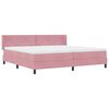 vidaXL Boxspringbett mit Matratze Rosa 200 x 200 cm Polyester