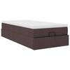 vidaXL Ottoman-Bett mit Matratze Dunkelbraun 90x200 cm Stoff