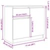 vidaXL Sideboard mit Schublade Sonoma-Eiche 71x35x65 cm Holzwerkstoff