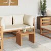 vidaXL Garten-Beistelltisch Braun 50 x 32,5 x 35 cm Massivholz Teak